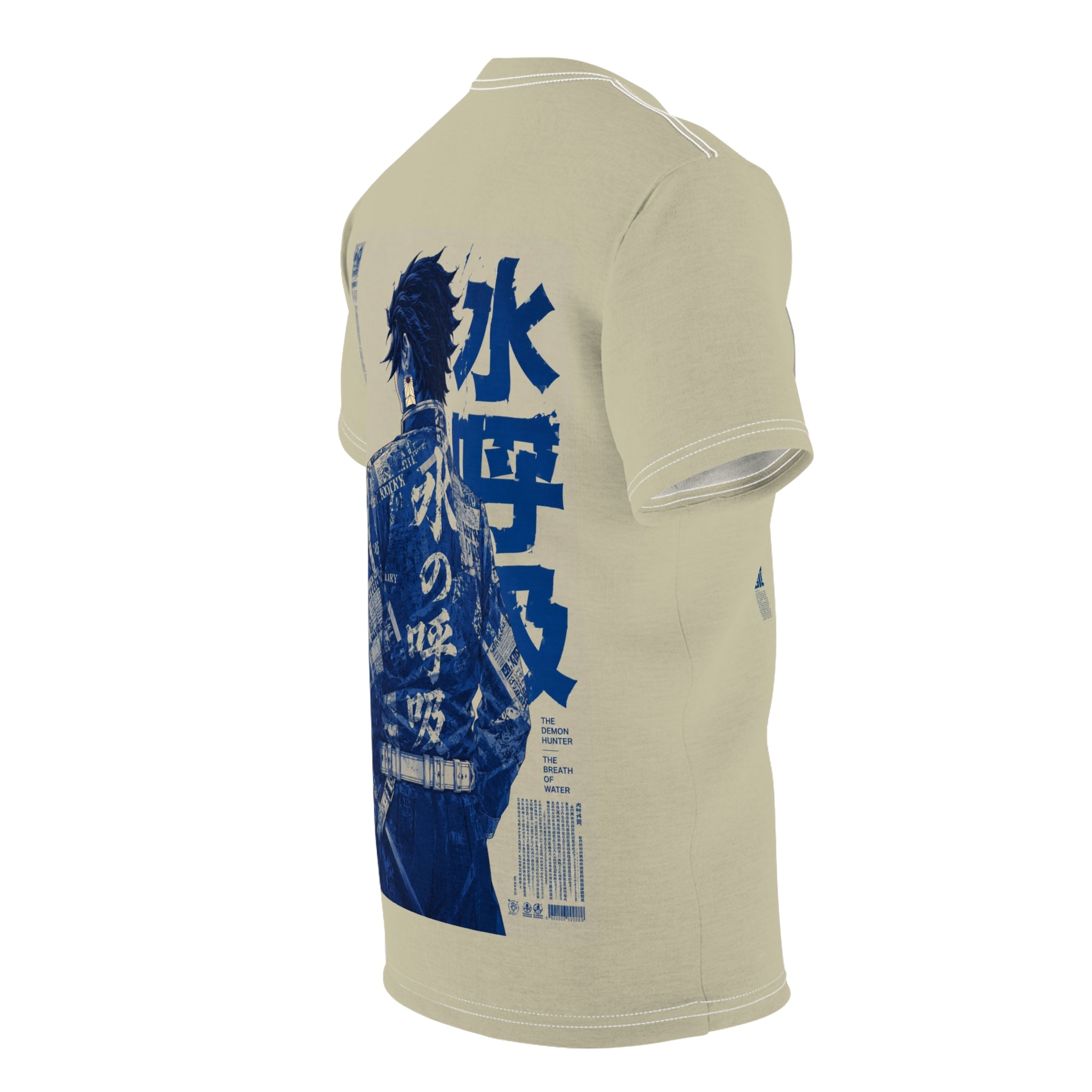 Samurai Urban Tee — Blue Vintage Japanese Warrior Graphic