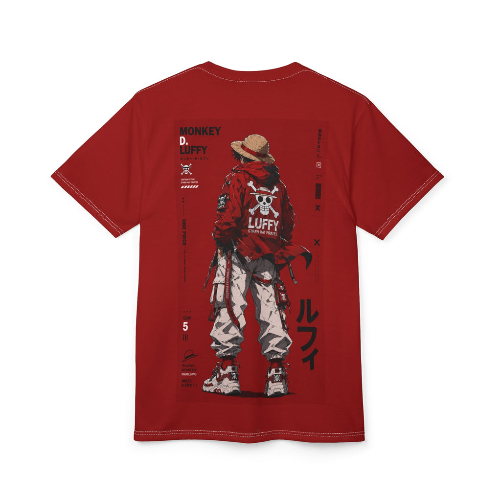 Monkey D. Luffy Graphic Tee — Red Anime Pirate Crew T-Shirt