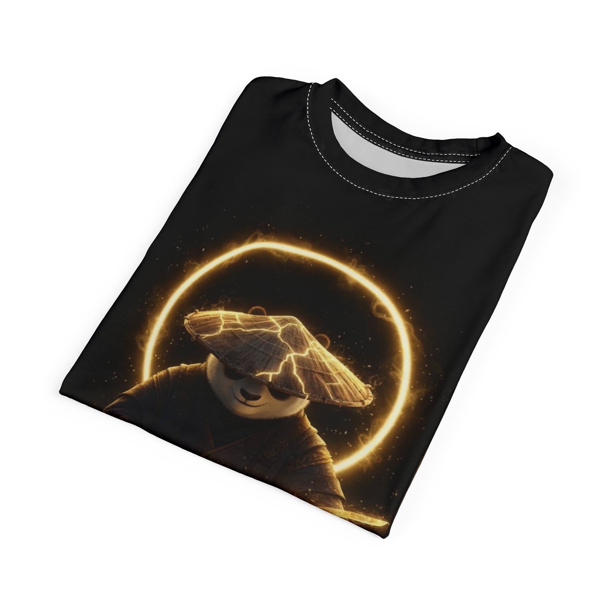 Samurai Panda Tee — Glowing Katana Zen T-Shirt