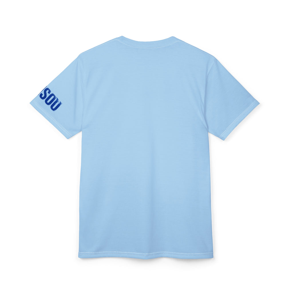 Kensou Streetwear Graphic Tee — Blue Varsity Urban Style