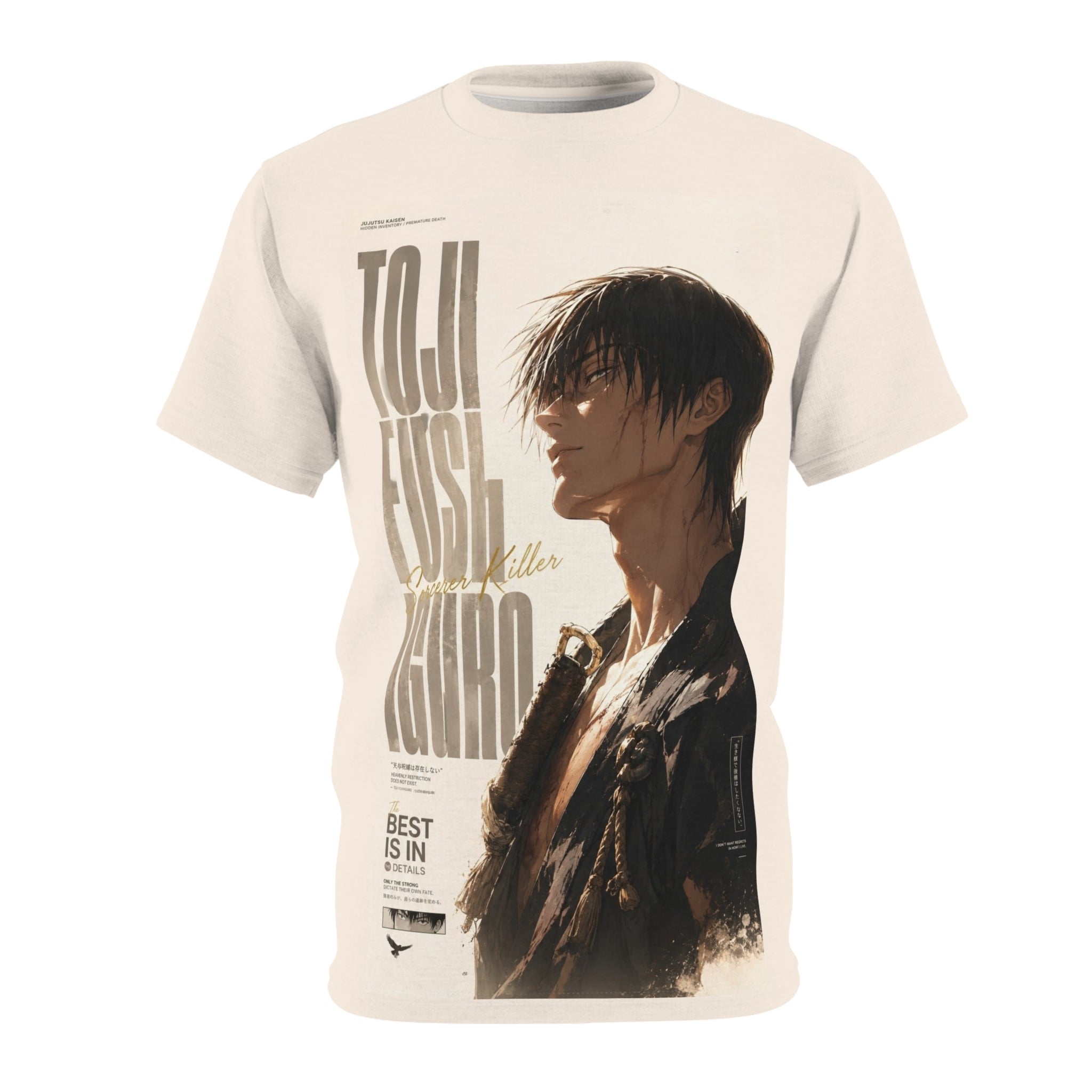 Graphic Tee — 'Toughest Fighter' Anime-Style Portrait T-Shirt
