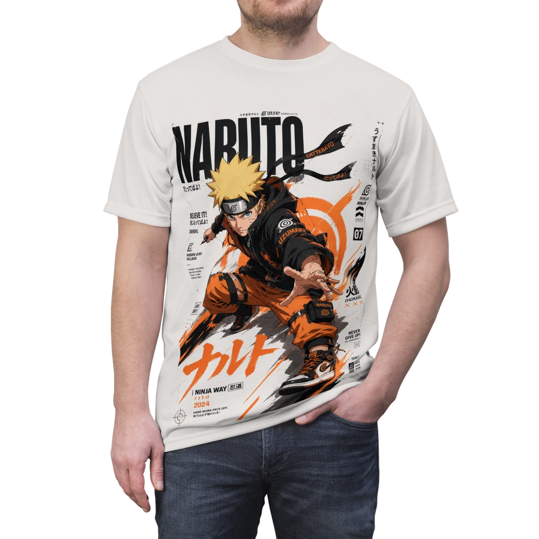 Naruto Action Pose T-Shirt — Anime Graphic Tee with Naruto Print
