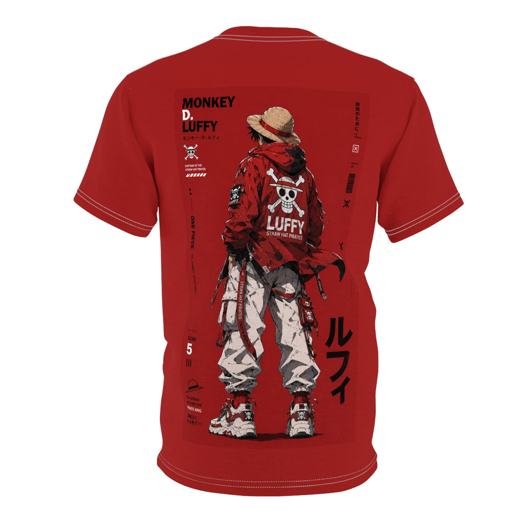 Monkey D. Luffy Graphic Tee — Red Anime Pirate Crew T-Shirt