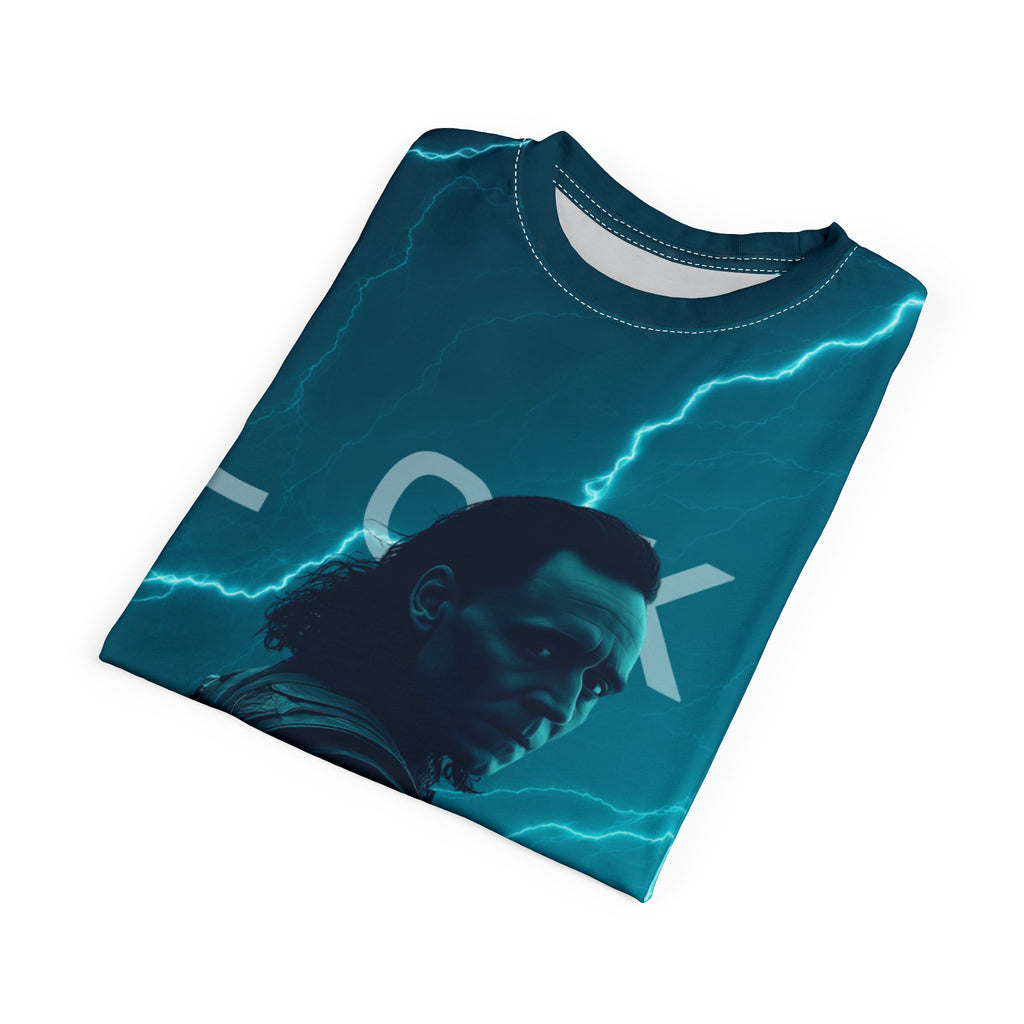 Lightning Storm Graphic Tee — Loki Portrait All-Over Print