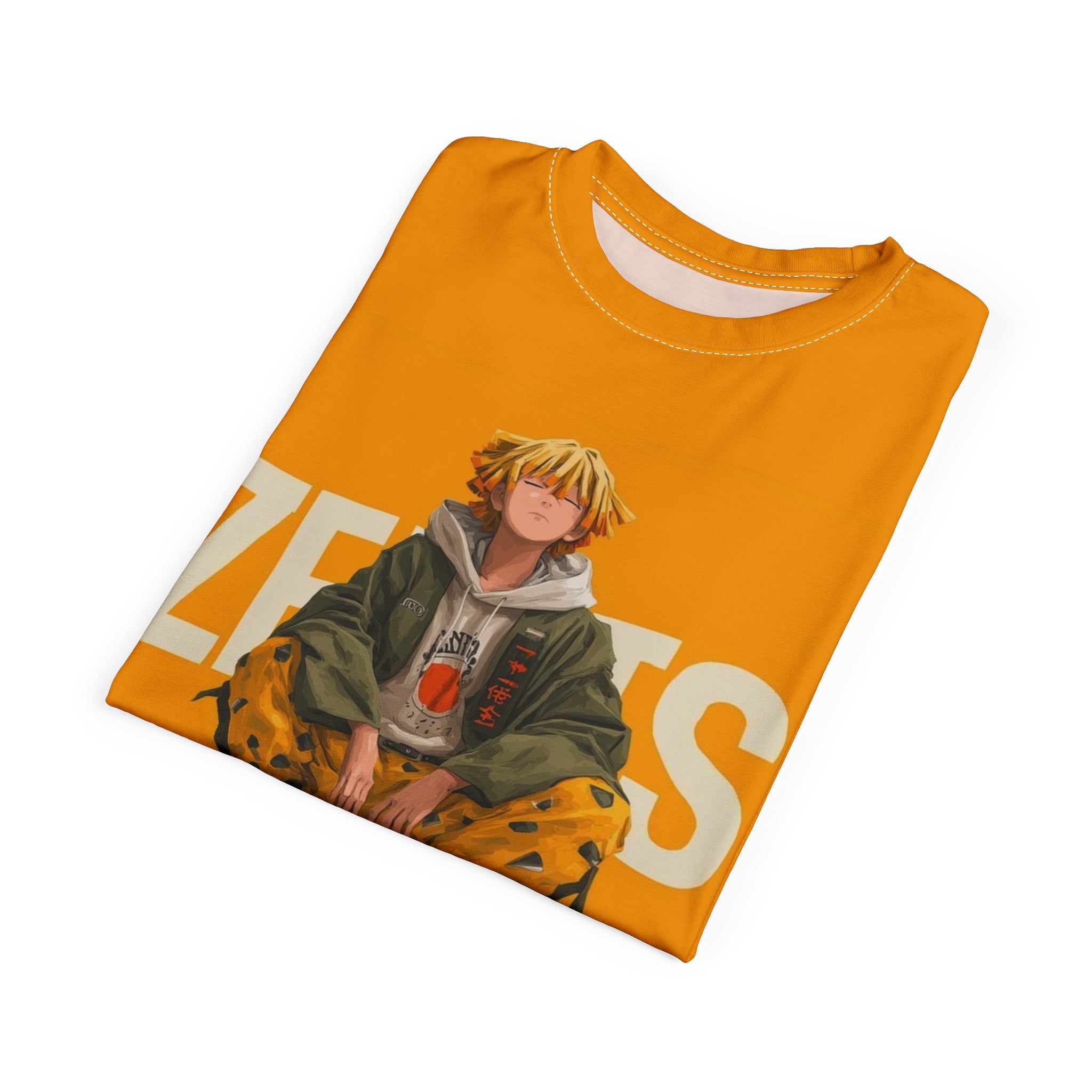 Anime Graphic Tee — 'Zenitsu' Illustration All-Over Print
